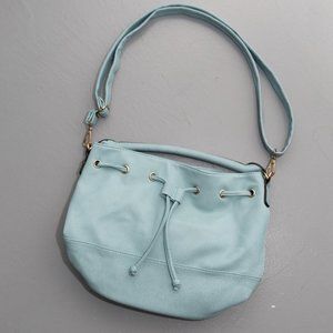 Light baby blue shoulder bag purse